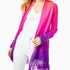 NWT LILLY PULITZER Medium Tatum Ombre Cardigan Sweater